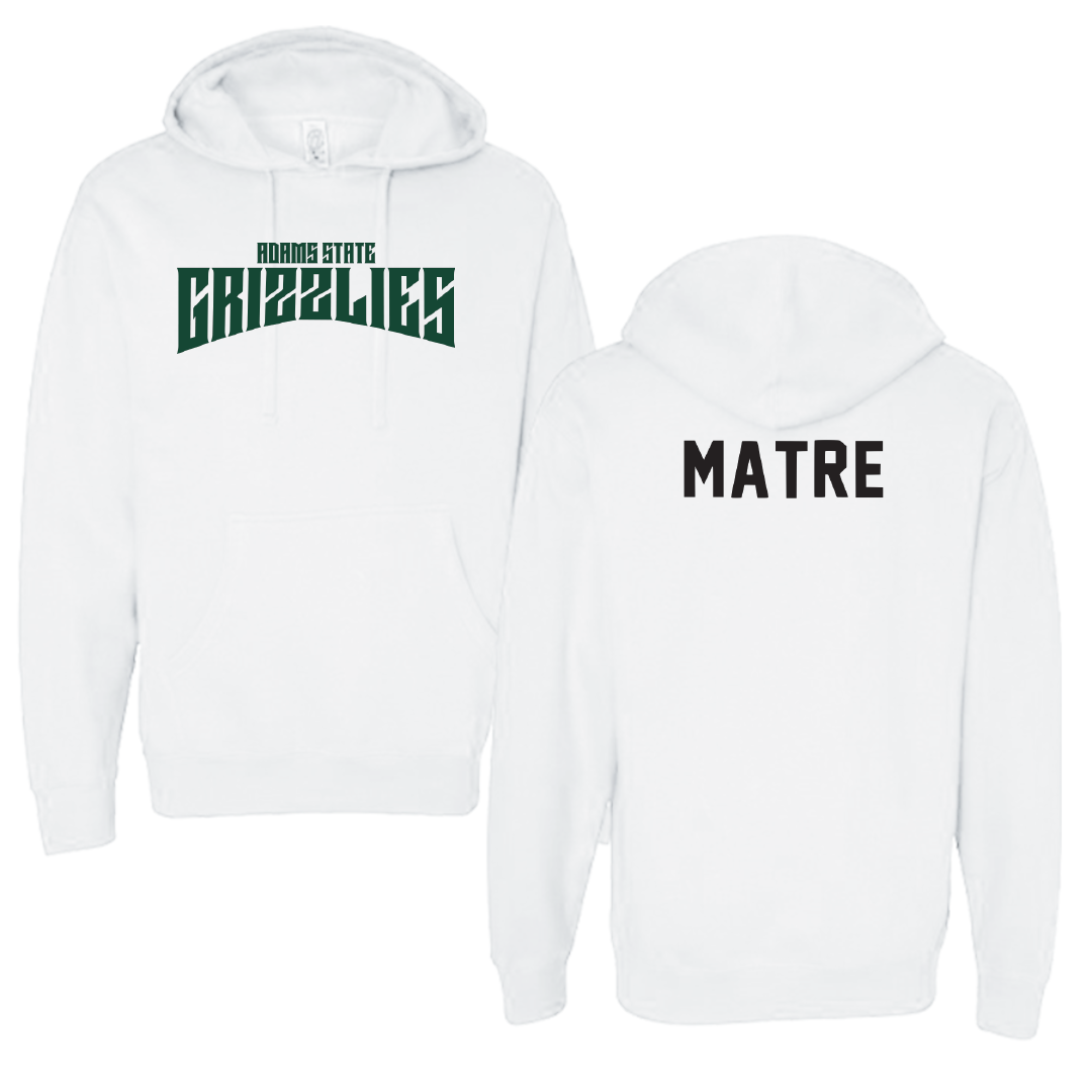 Adams State University Wrestling White Classic Hoodie - Wesley Matre