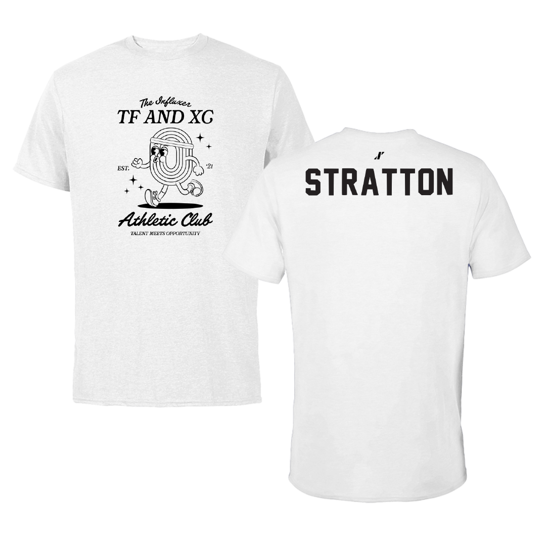 TF and XC White Influxer Athletic Club Tee - Matthew Stratton