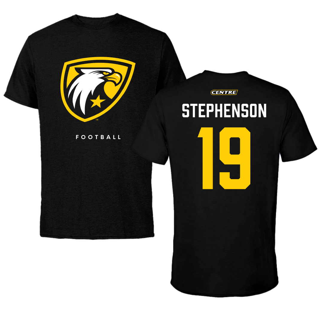 Centre College Football Black Performance Tee - #19 Drew Stephenson