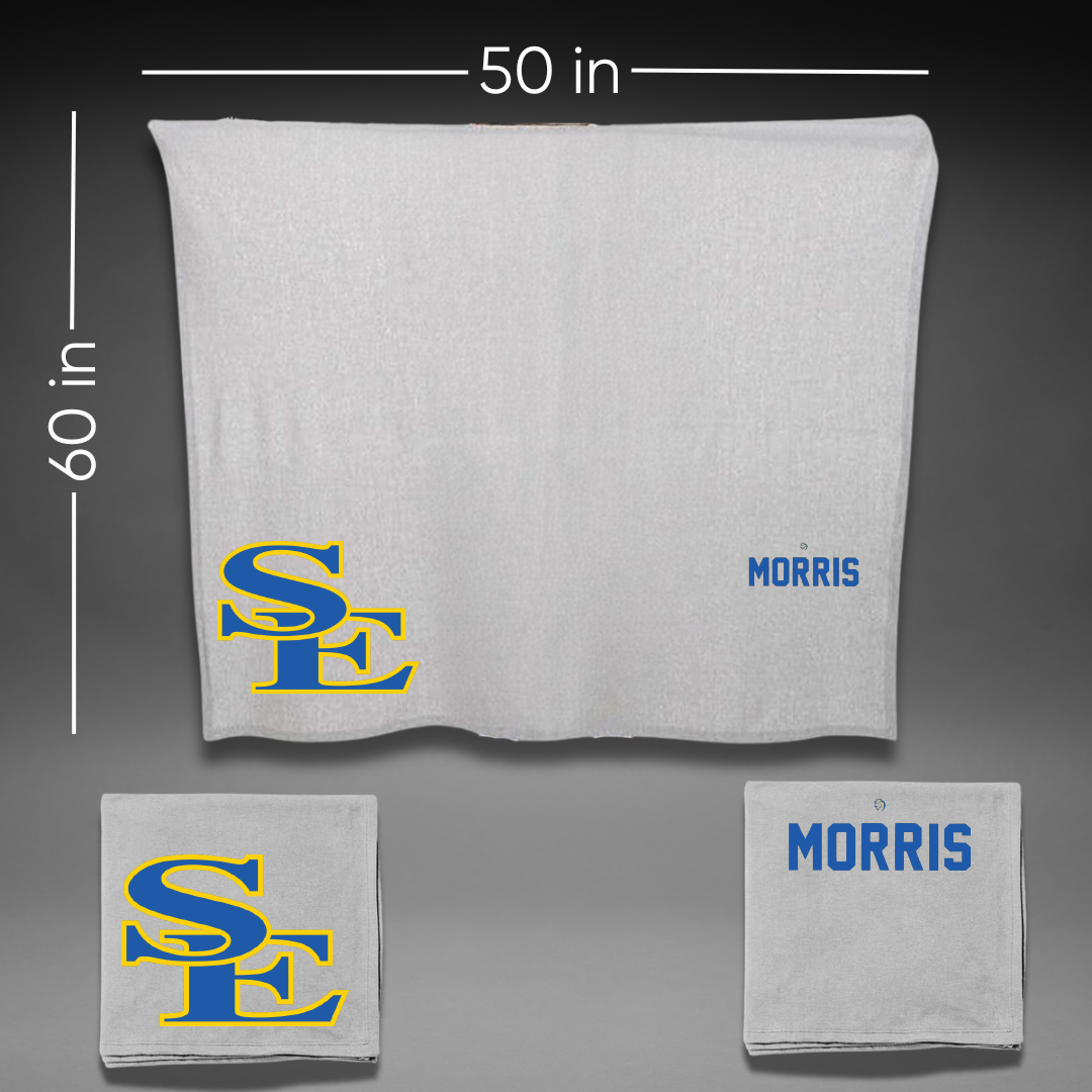 Southeastern Oklahoma State University Football Gray Blanket - Deon Morris