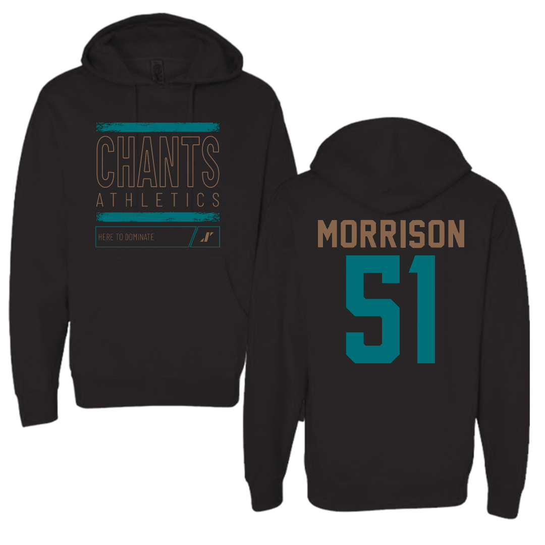 Coastal Carolina University Baseball Black Dominate Hoodie - #51 Jacob Morrison
