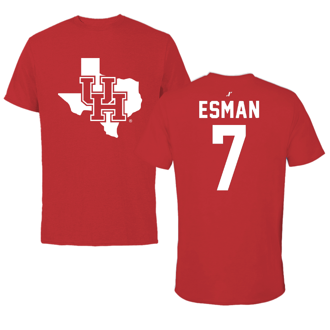 University of Houston Softball Red State Tee - #7 Mandy Esman