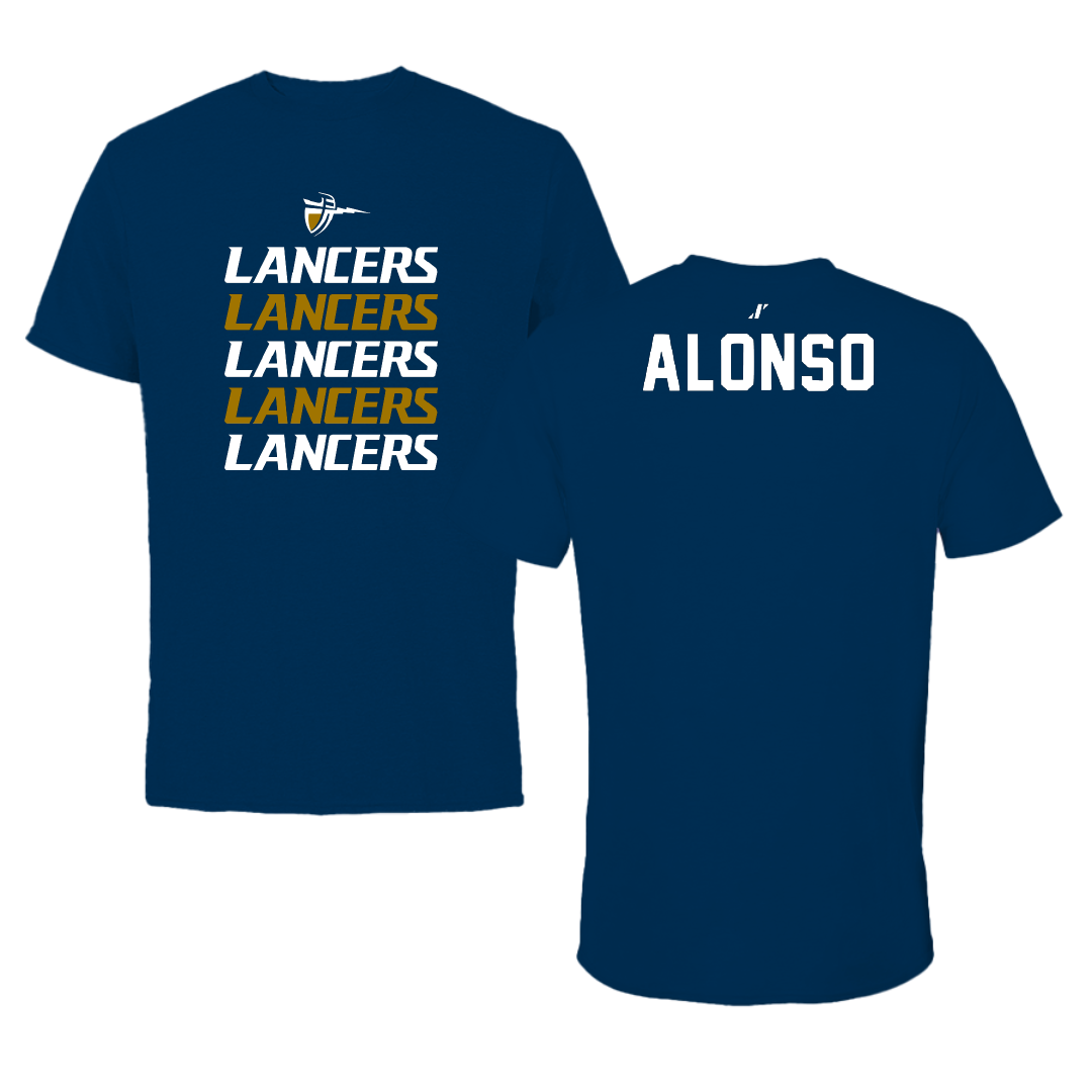 California Baptist University Wrestling Navy General Performance Tee - David Alonso