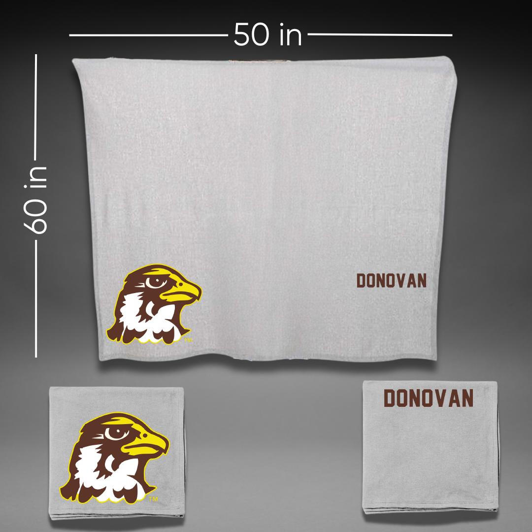 Quincy University Wrestling Gray Blanket - Trinity Donovan