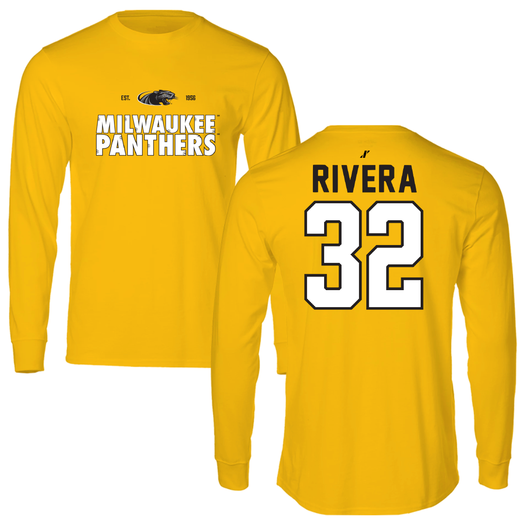 University of Wisconsin-Milwaukee Soccer Gold General Performance Long Sleeve - #32 Jada Rivera