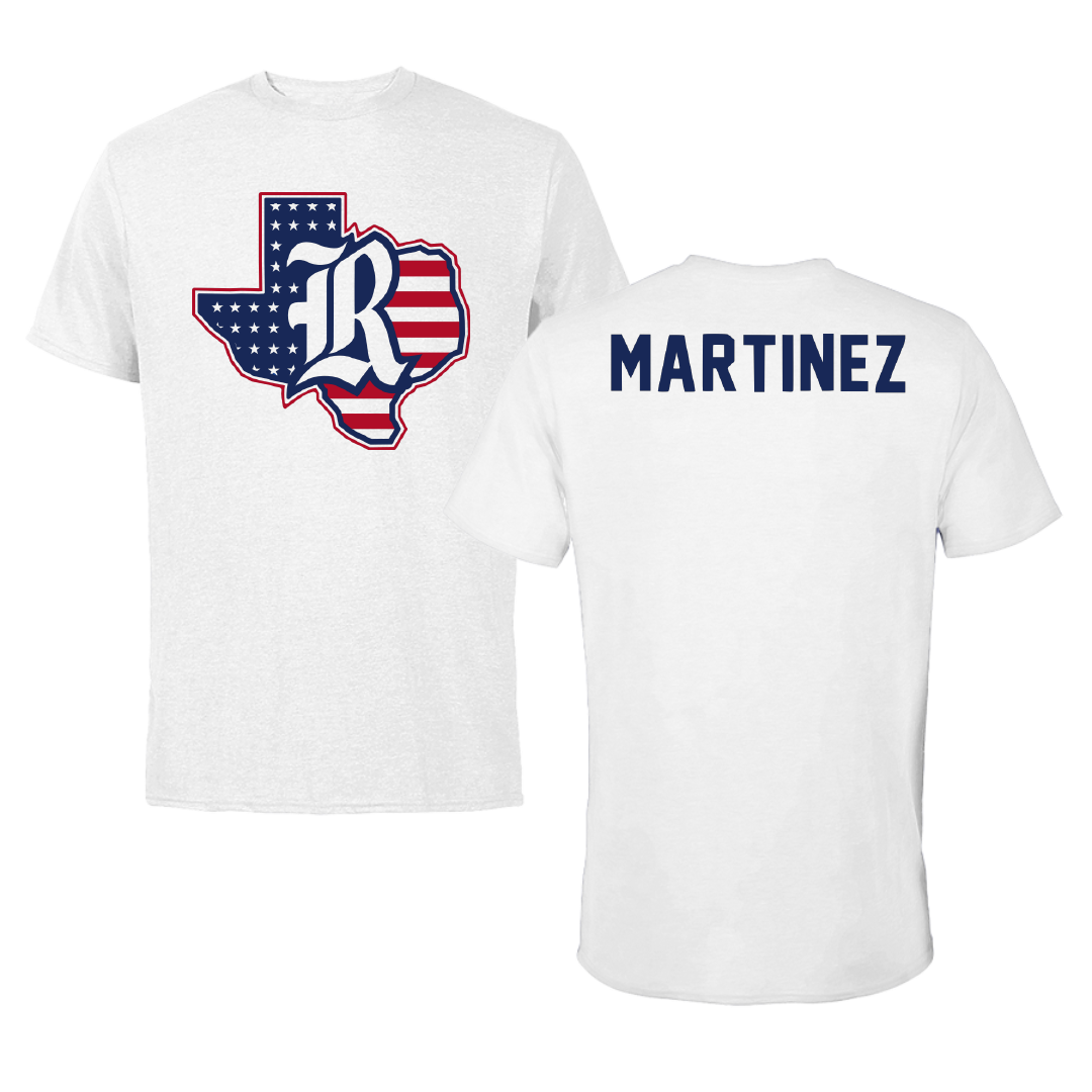 Rice University Tennis White Performance Tee - Fernanda Martinez