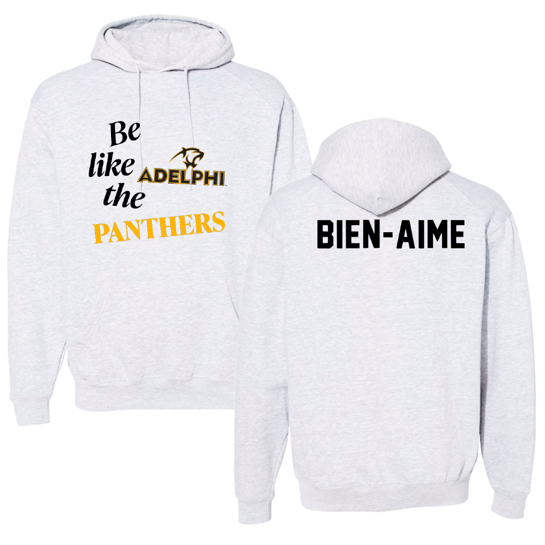 Adelphi University TF and XC Light Gray Be Like Us Hoodie - Christian Bien-Aime
