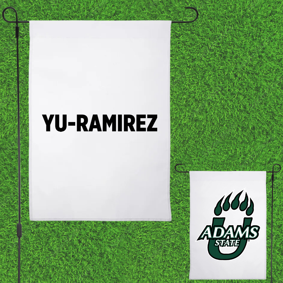 Adams State University Wrestling White Garden Flag - Amada Yu-Ramirez