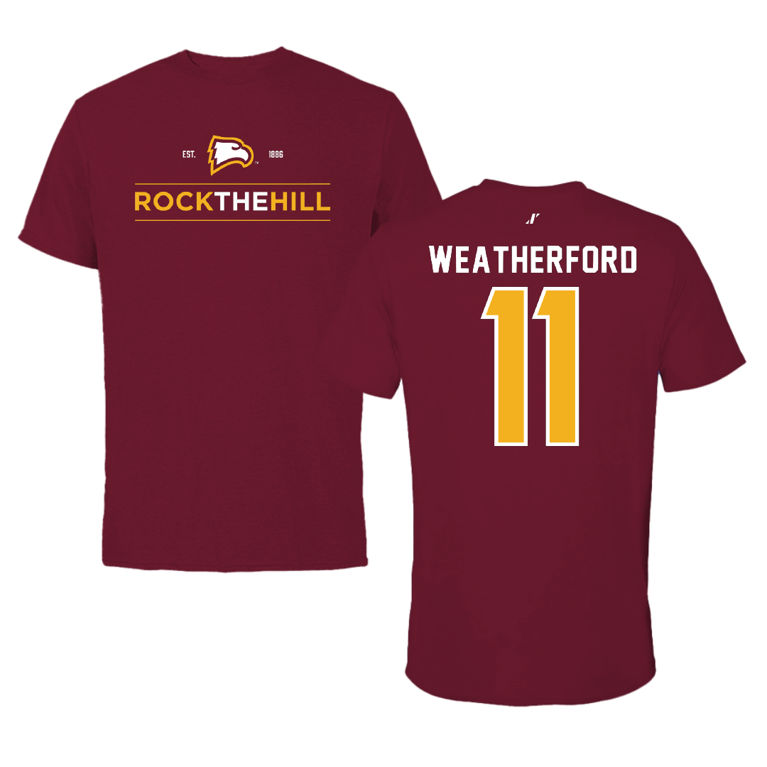 Winthrop University Softball Garnet General Tee - #11 Taryn Weatherford