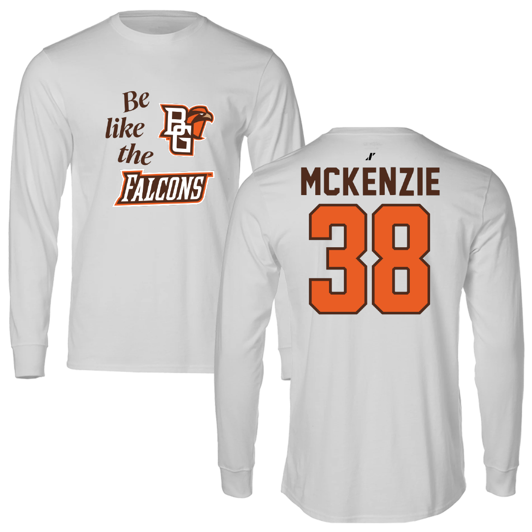 Bowling Green State University Baseball Light Gray Be Like Us Performance Long Sleeve - #38 Cooper McKenzie