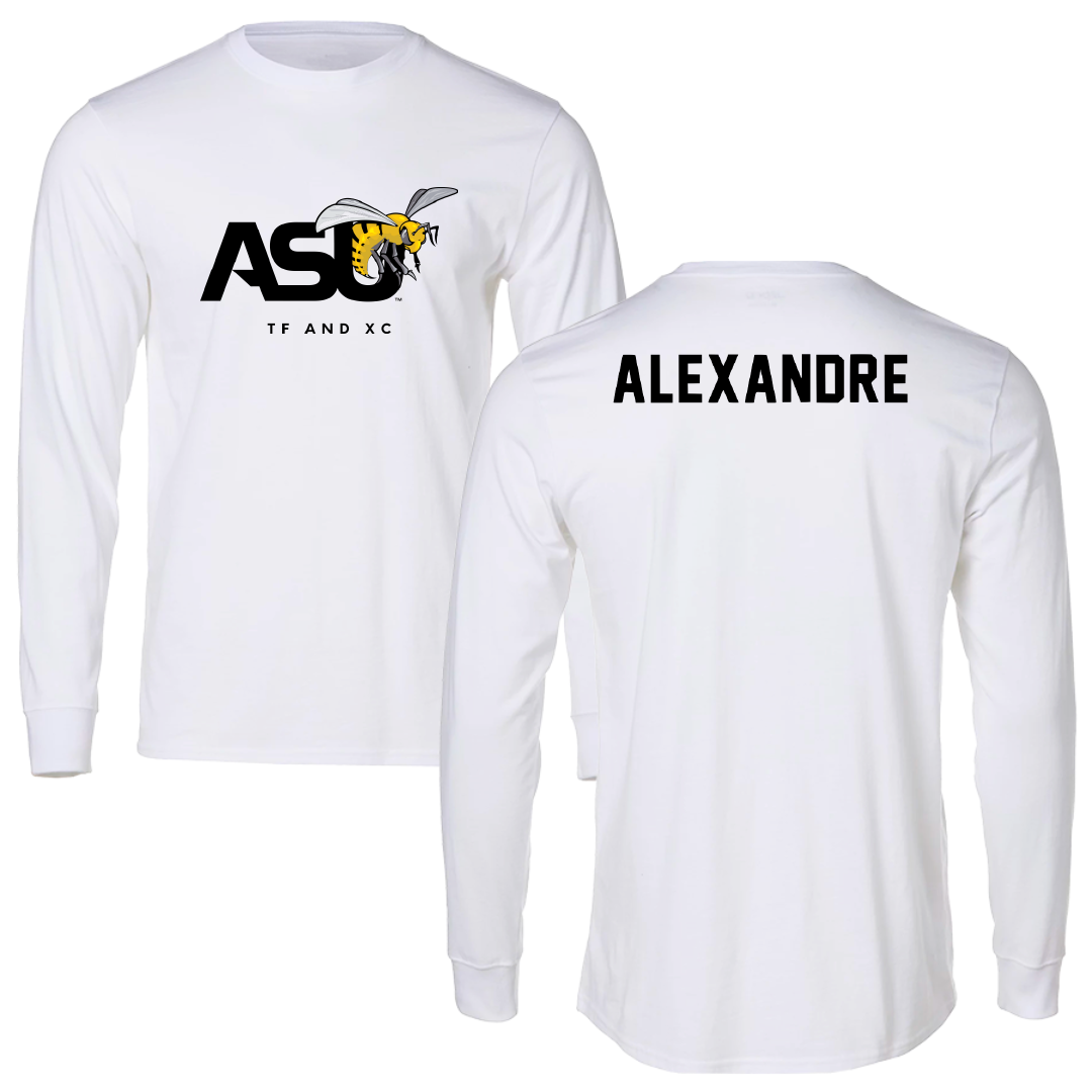 Alabama State University TF and XC White Performance Long Sleeve - Natyia Alexandre