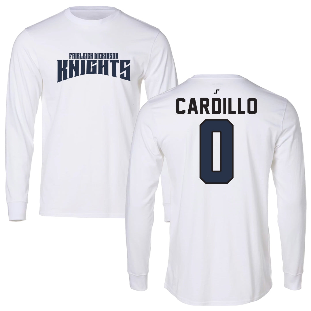 Fairleigh Dickinson University-Metropolitan Campus Soccer White Classic Performance Long Sleeve - #0 Faith Cardillo