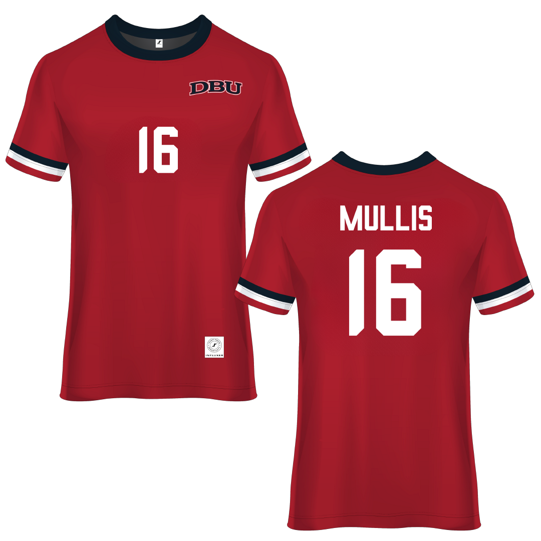 Dallas Baptist University Red Soccer Jersey - #16 Kathryn Mullis