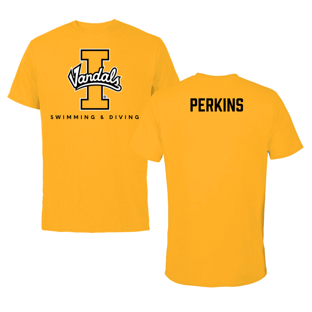 University of Idaho Swimming & Diving Gold Performance Tee - Amelia Perkins