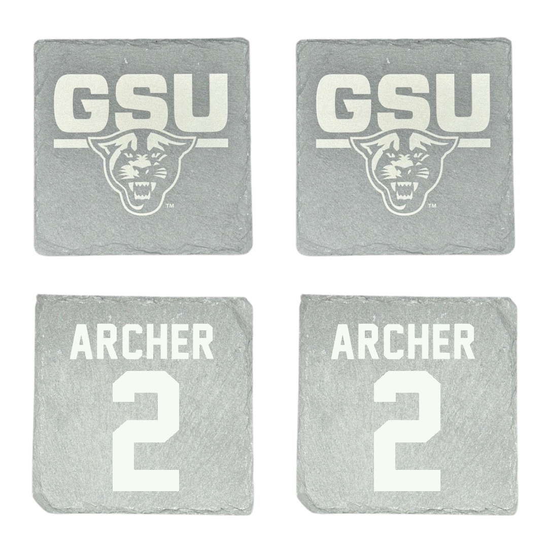 Georgia State University Basketball Stone Coaster (4 Pack)  - #2 Justin Archer