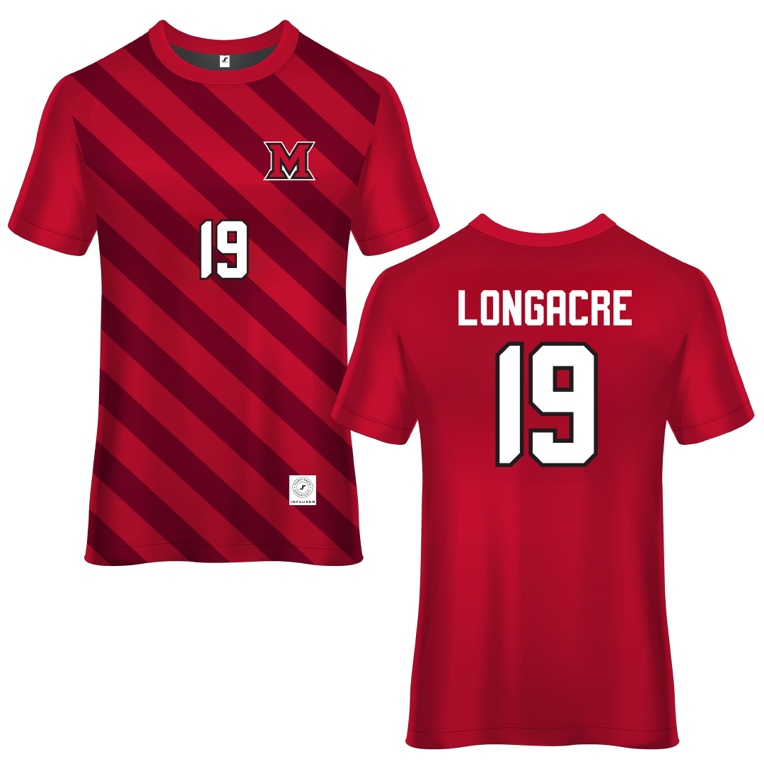 Miami University (Ohio) Red Soccer Jersey - #19 Morgan Longacre