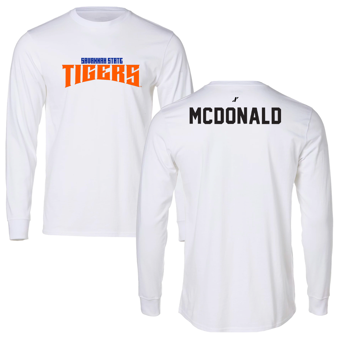 Savannah State University TF and XC White Classic Long Sleeve - Macada McDonald
