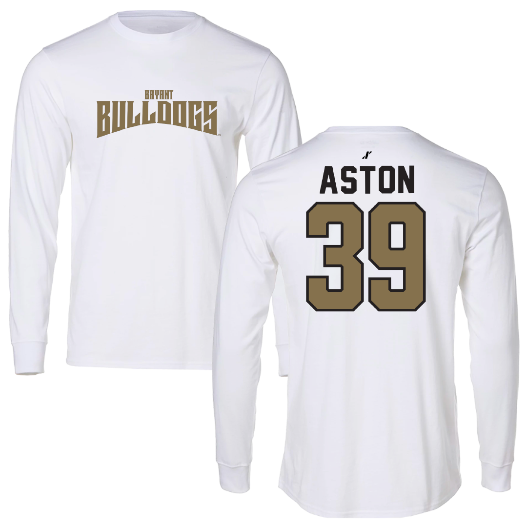 Bryant University Football White Classic Performance Long Sleeve - #39 Chase Aston