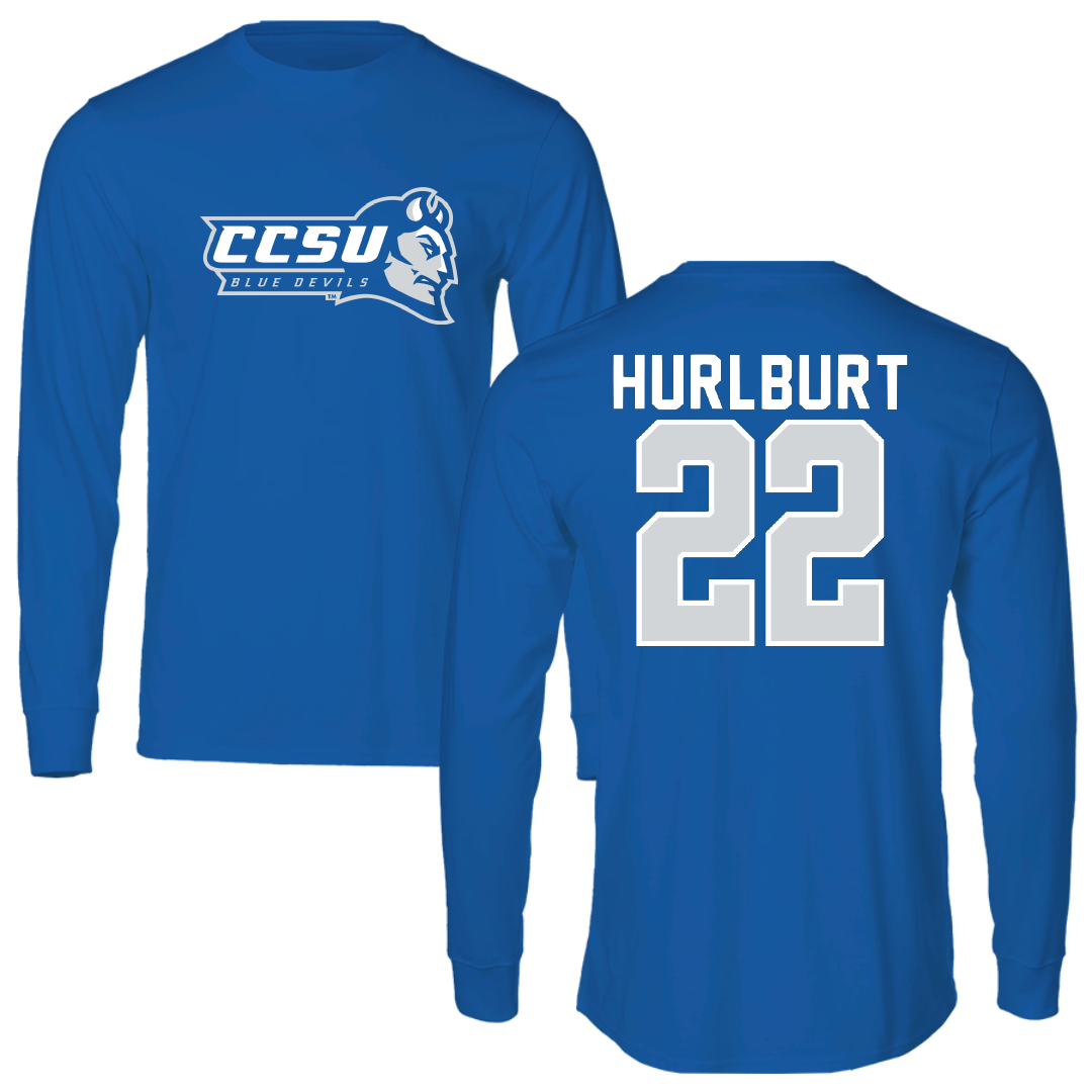 Central Connecticut State University Lacrosse Blue Devils Long Sleeve - #22 Katie Hurlburt