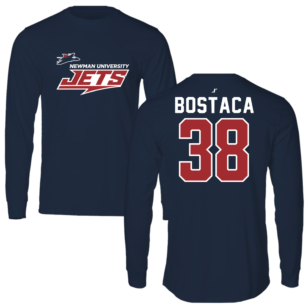 Newman University Soccer Navy General Performance Long Sleeve - #38 Matei Bostaca