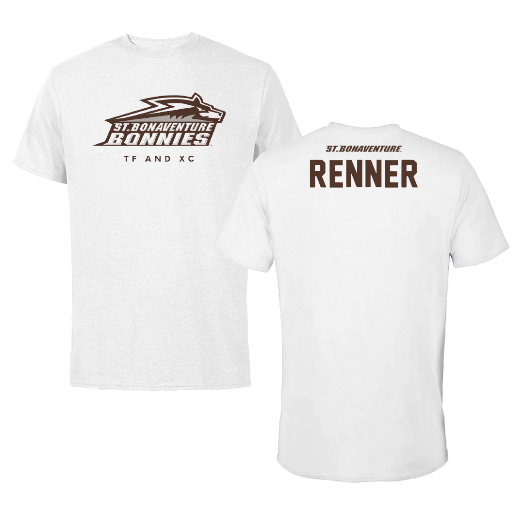 St. Bonaventure University TF and XC White Tee - Kevin Renner