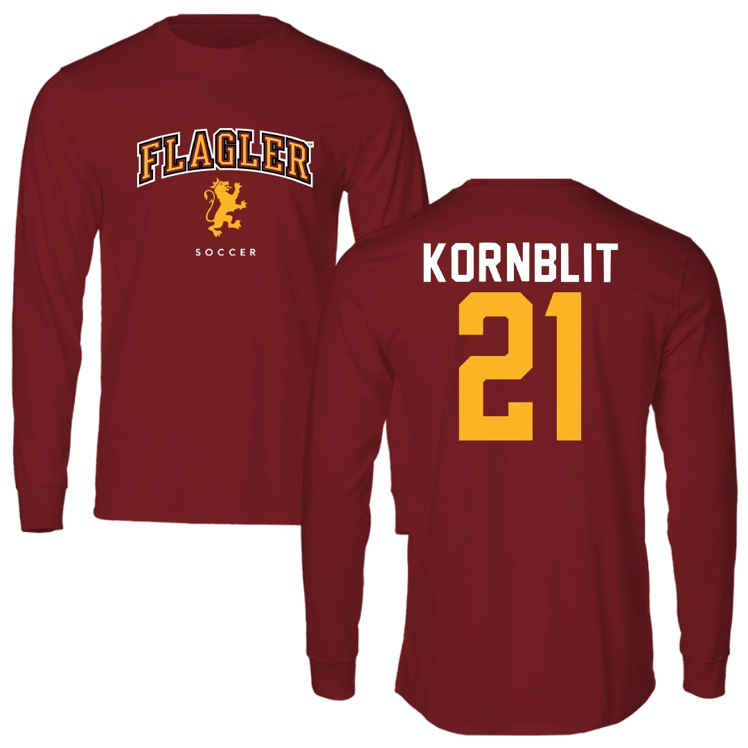 Flagler College Soccer Red Performance Long Sleeve - #21 Molly Kornblit