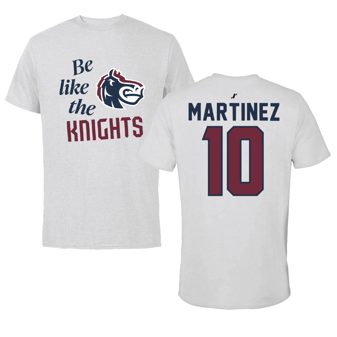 Fairleigh Dickinson University-Metropolitan Campus Soccer Light Gray Be Like Us Performance Tee - #10 Laura Martinez