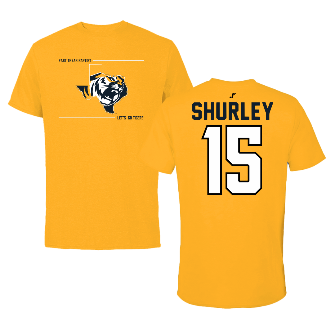 East Texas Baptist University Soccer Gold General Performance Tee - #15 Grace Shurley
