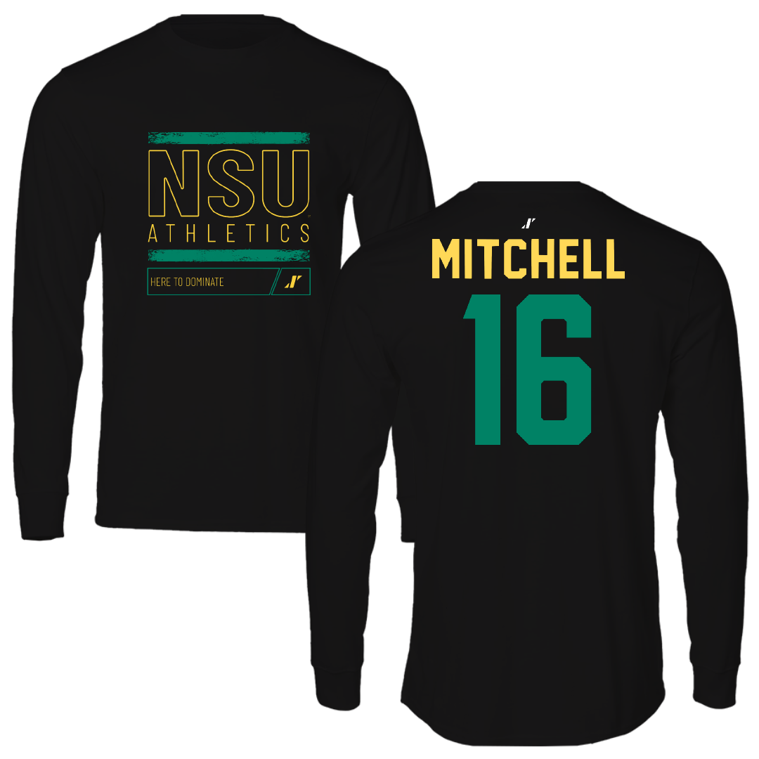 Norfolk State University Baseball Black Dominate Long Sleeve - #16 Tyler Mitchell