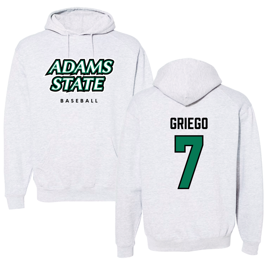 Adams State University Baseball Gray Block Hoodie - #7 Markus Griego