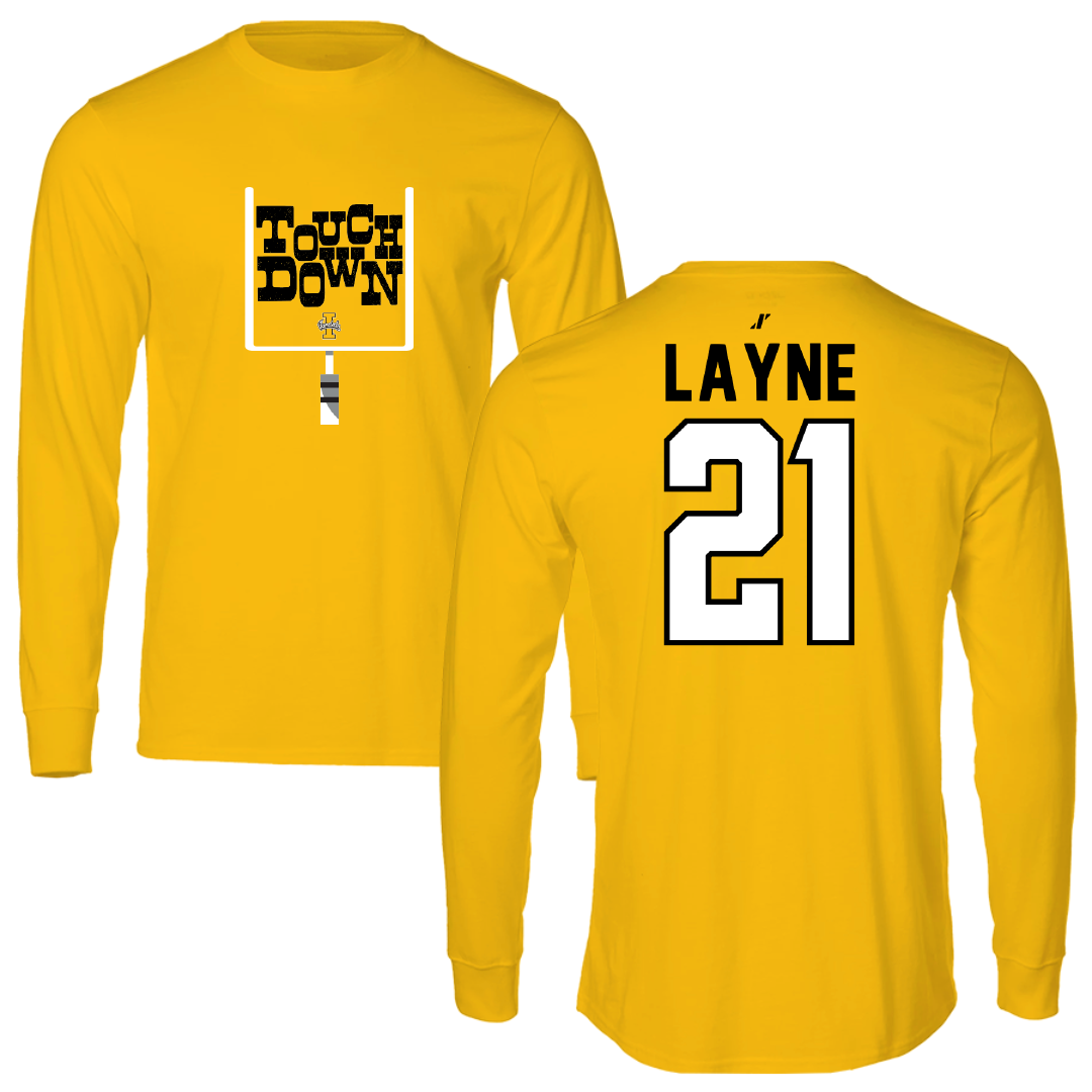 University of Idaho Football Gold Touchdown Performance Long Sleeve - #21 Dylan Layne