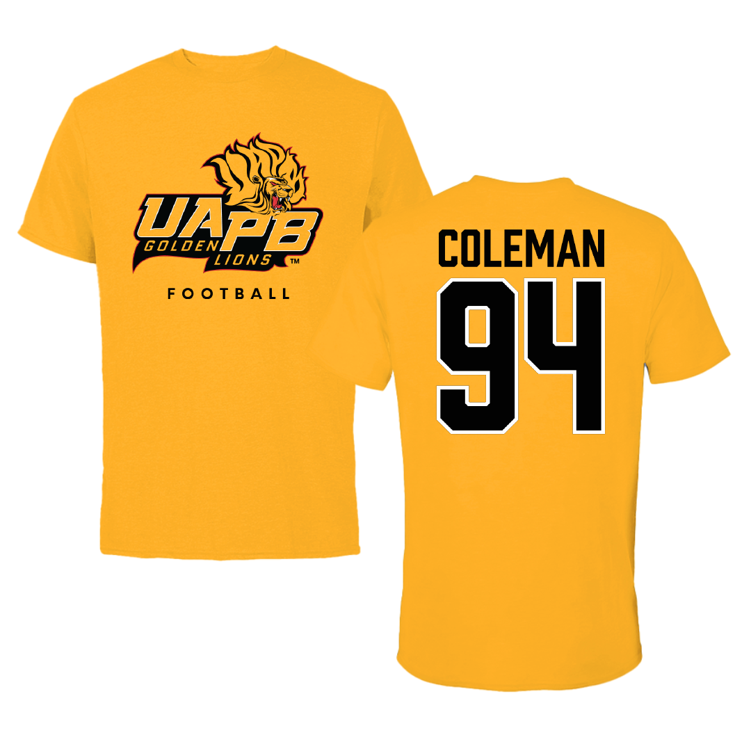 University of Arkansas-Pine Bluff Football Gold Performance Tee - #94 Cameron Coleman