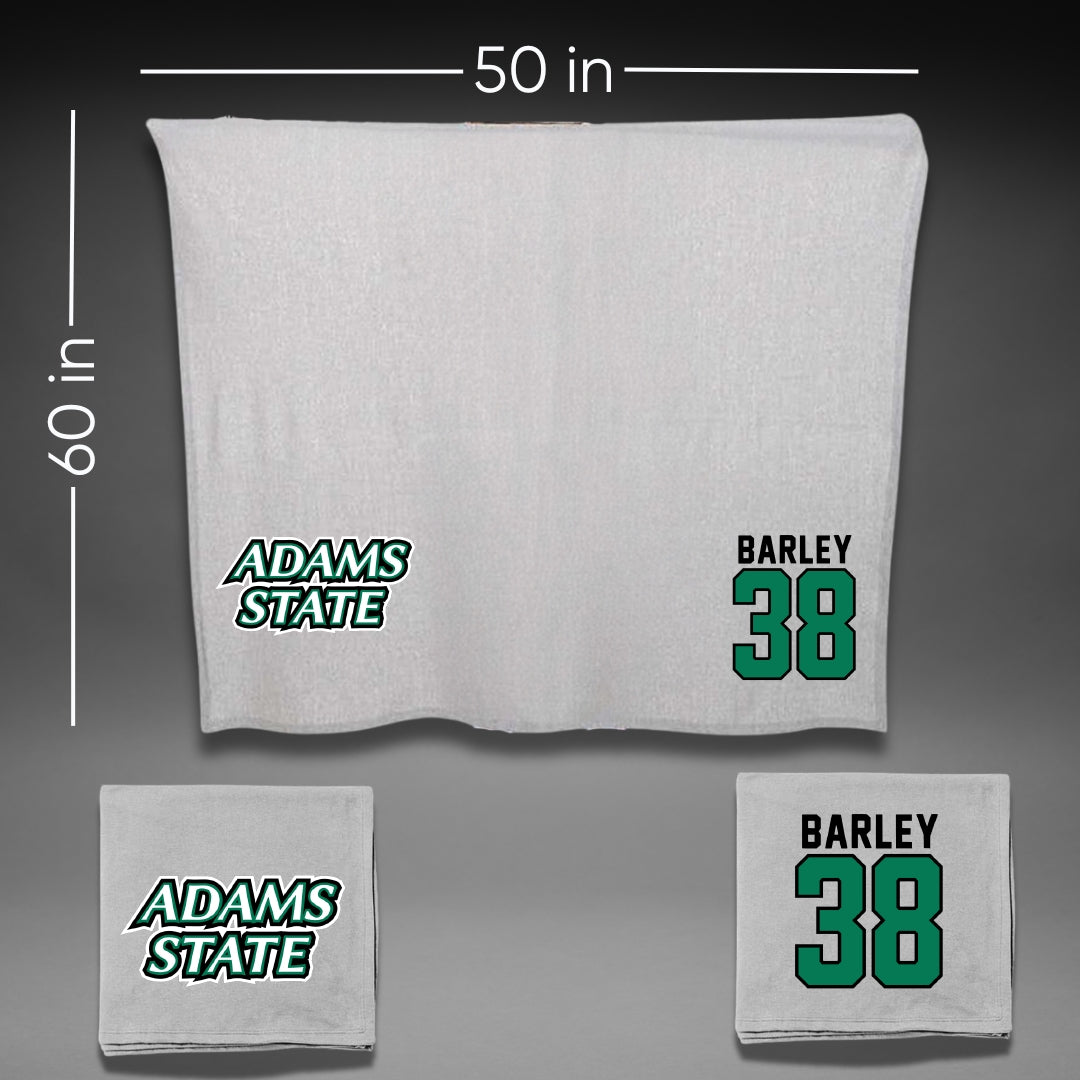 Adams State University Lacrosse Gray Blanket - #38 Kai Barley