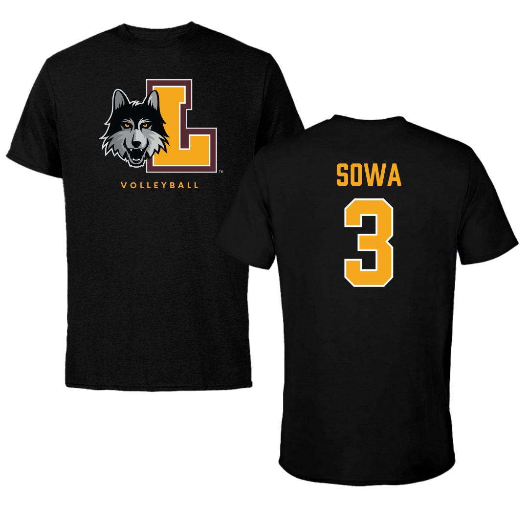 Loyola University-Chicago Volleyball Black Mascot Performance Tee - #3 JJ Sowa