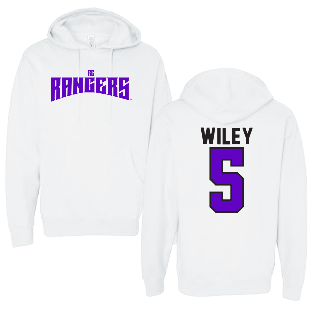 Ranger College Baseball White Classic Hoodie - #5 Clint Wiley