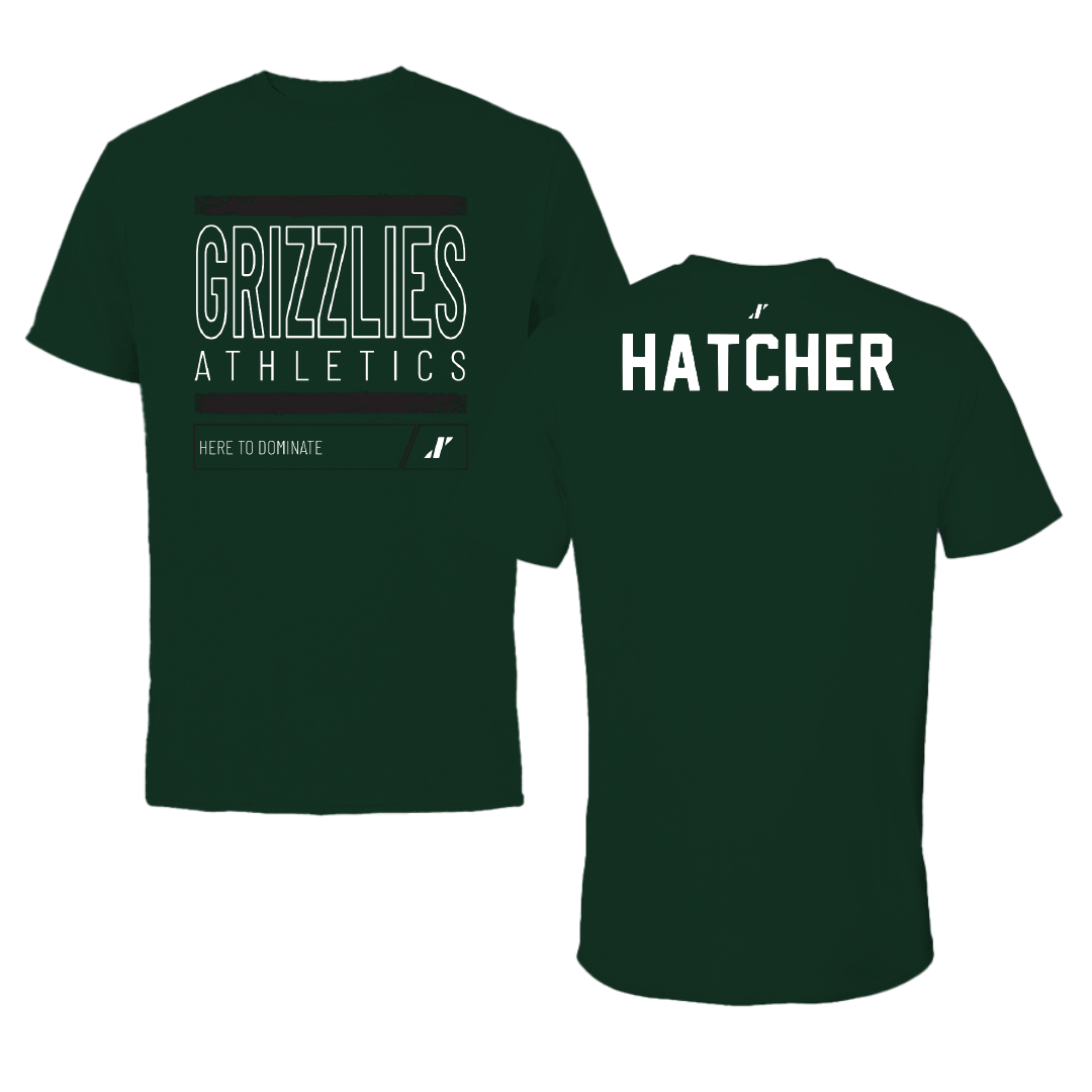 Adams State University TF and XC Forest Green Dominate Performance Tee - Elijah Hatcher