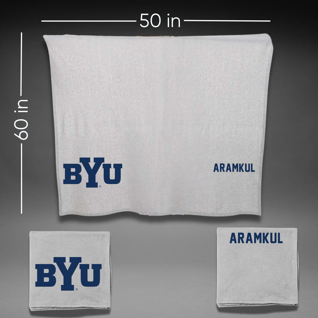 Brigham Young University Golf Gray Blanket - Kanyanol Aramkul