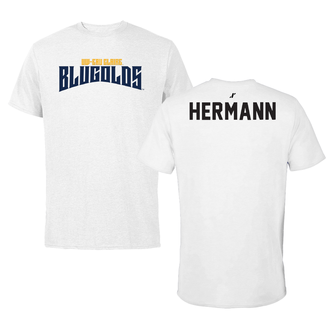 University of Wisconsin-Eau Claire Golf White Classic Tee - Elizabeth Hermann