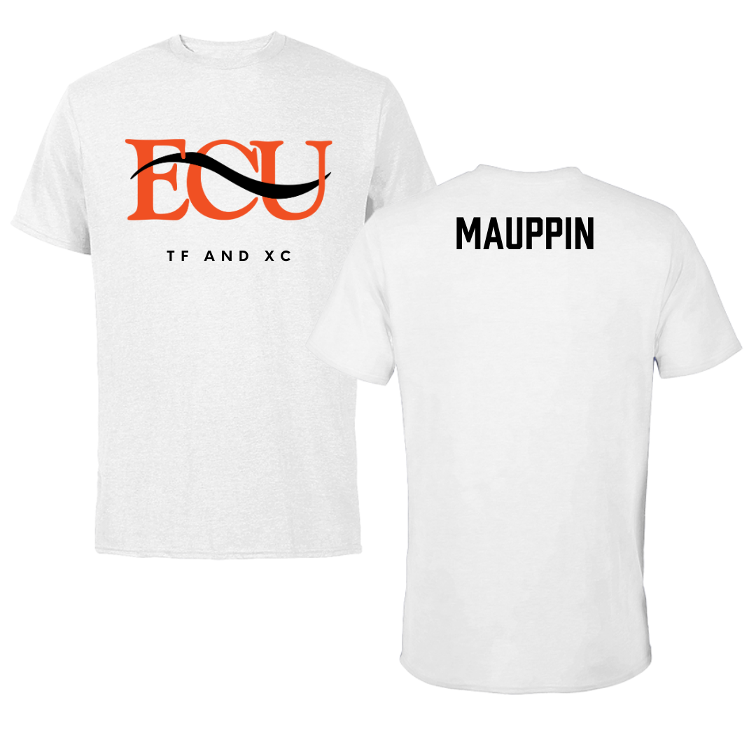 East Central University TF and XC White Tee - Lindsey Mauppin