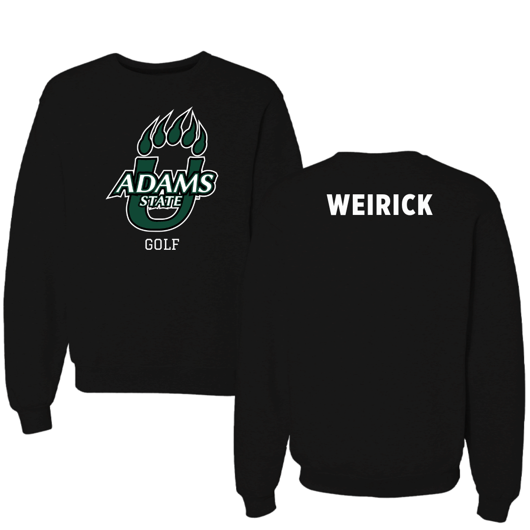 Adams State University Golf Black State Crewneck - Keona Weirick