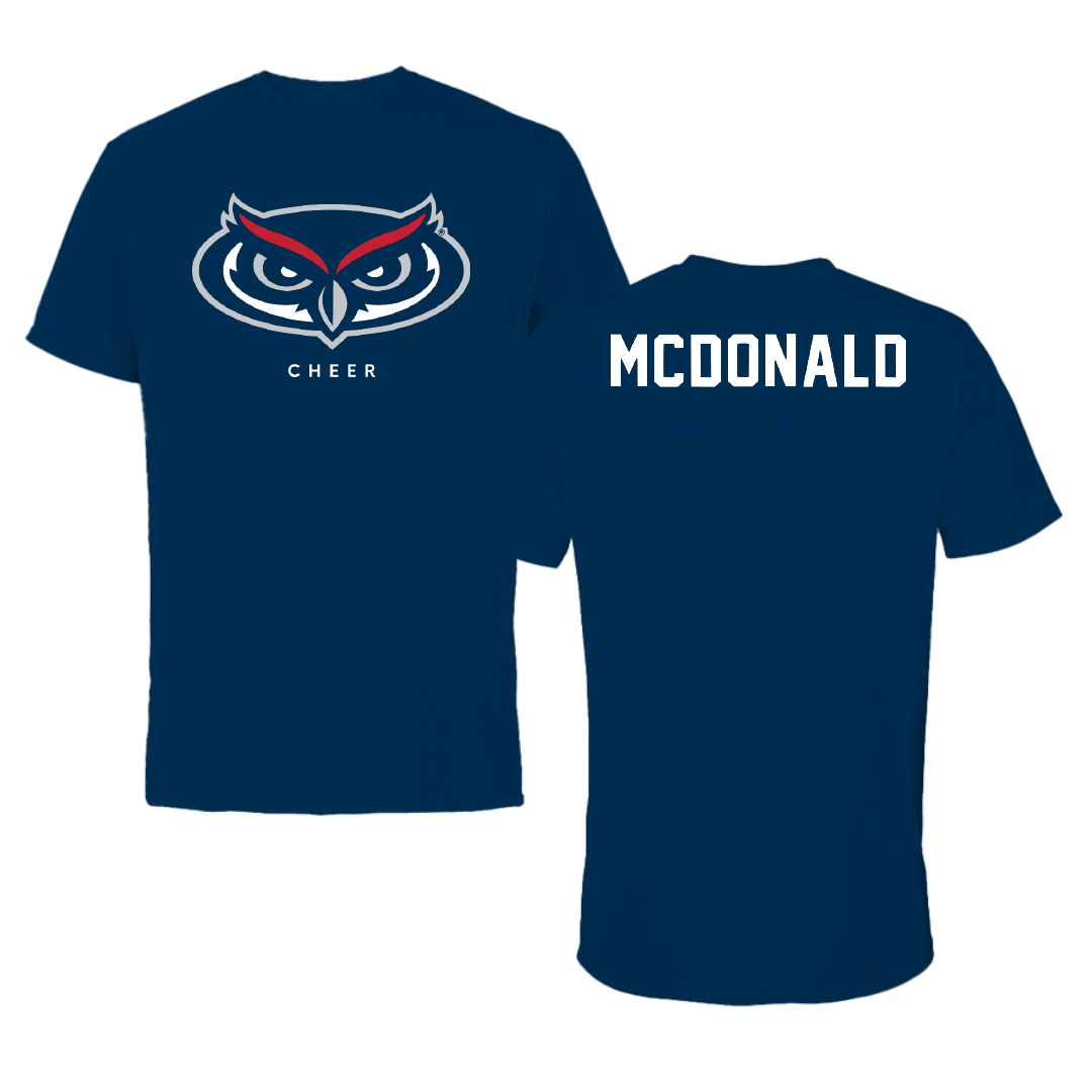 Florida Atlantic University Cheer Navy Mascot Tee - Maddie McDonald
