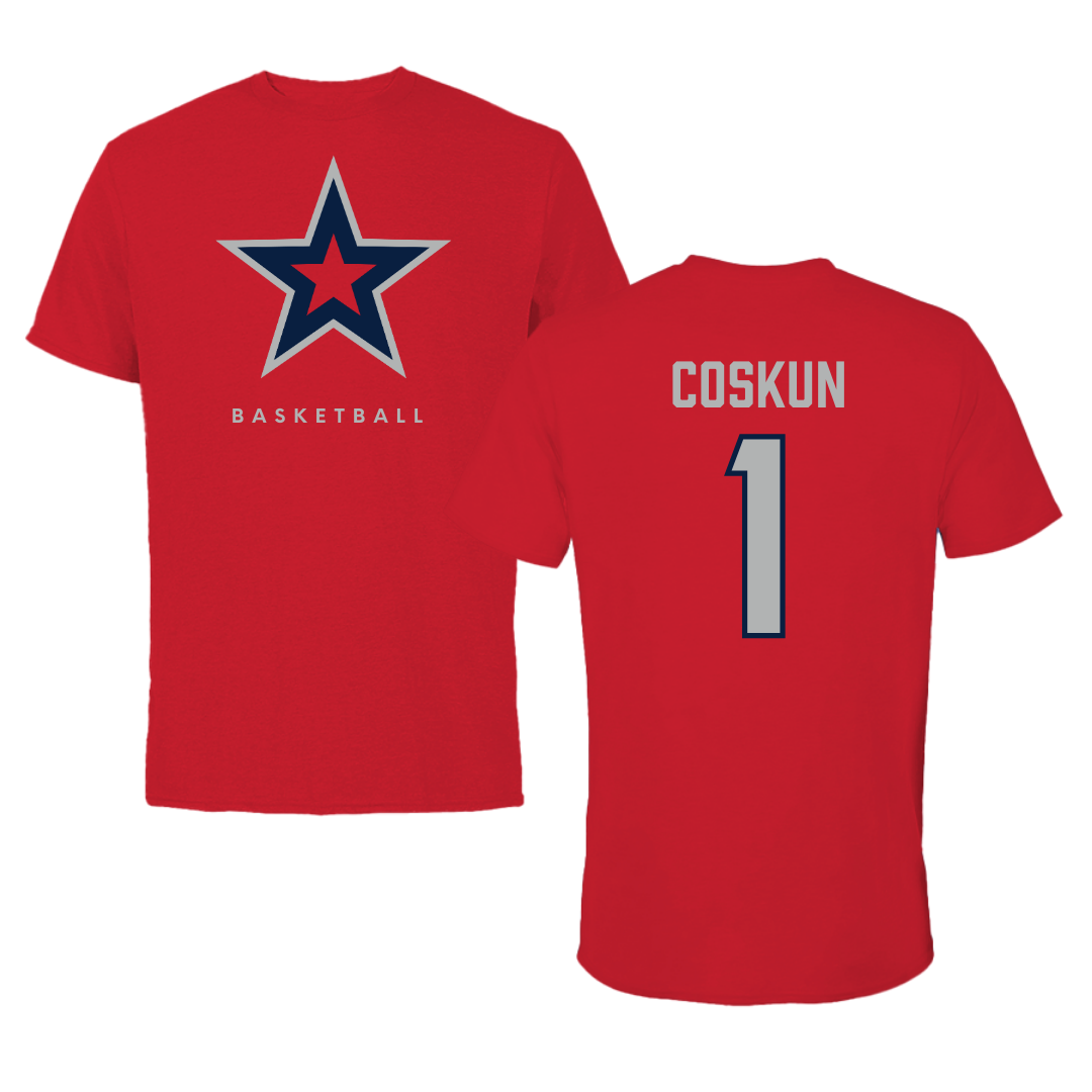 Robert Morris University Basketball Red Performance Tee - #1 Tuana Coskun