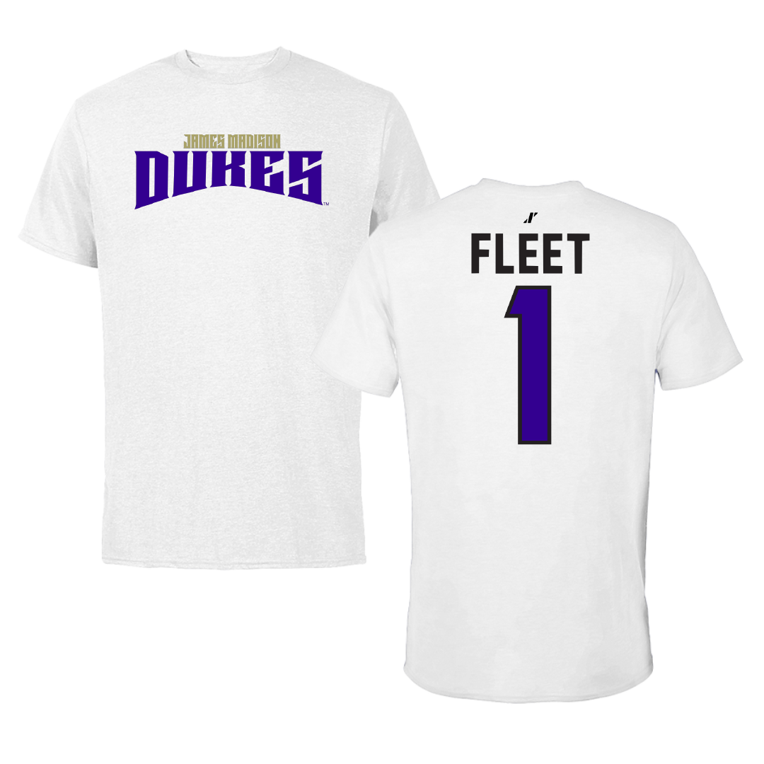 James Madison University Softball White Classic Performance Tee - #1 Kirsten Fleet