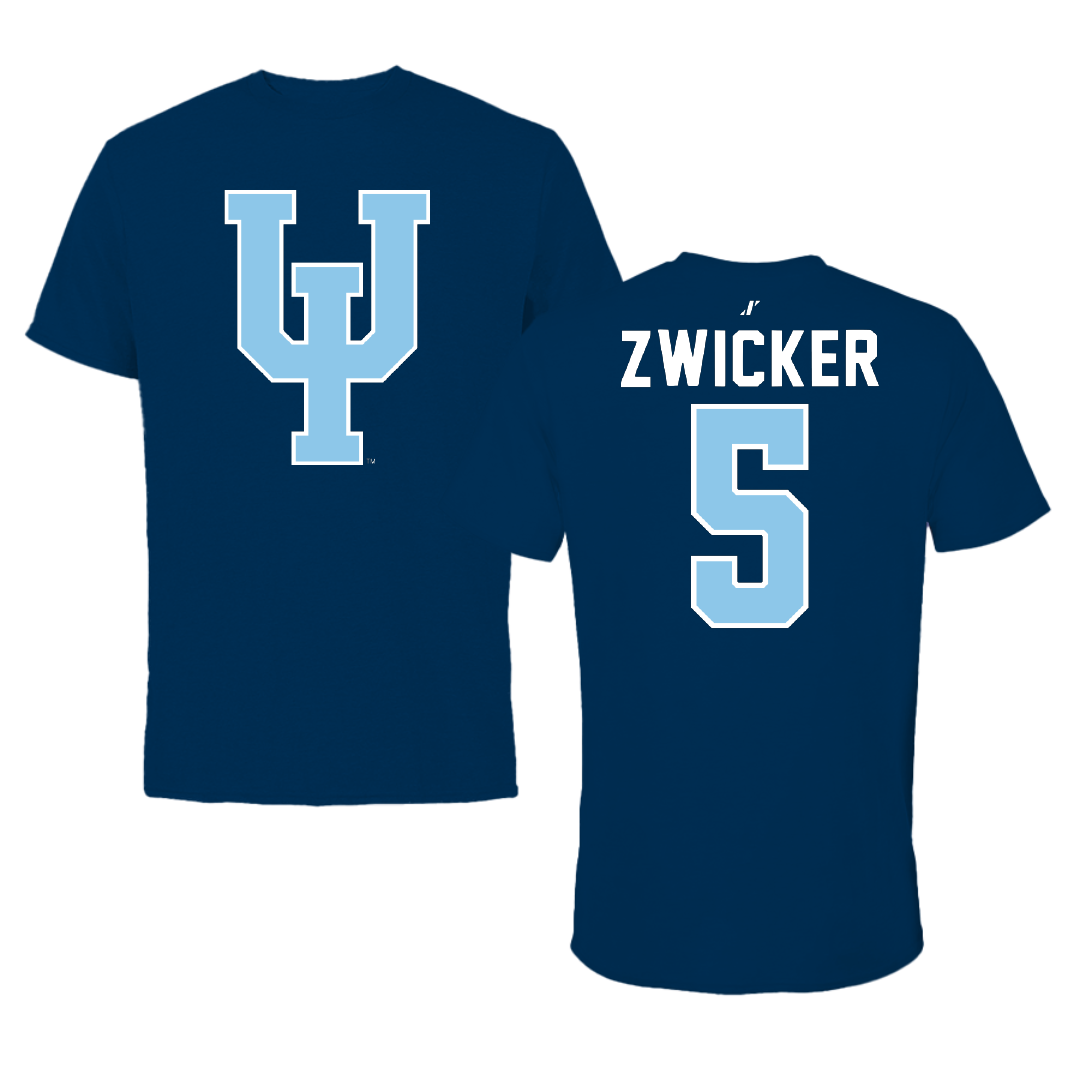 Upper Iowa University Soccer Navy Tee - #5 Meghan Zwicker