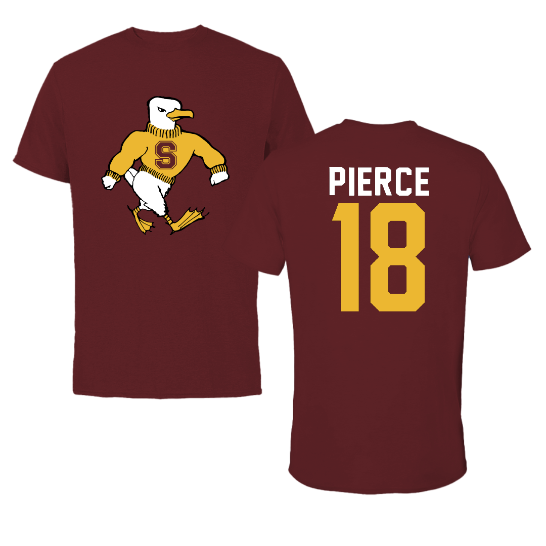 Salisbury University Soccer Maroon Sea Gull Tee - #18 Liam Pierce