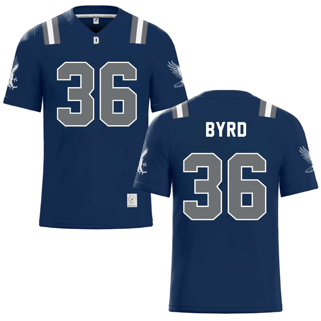 Dickinson State University Blue Football Jersey - #36 Dylan Byrd