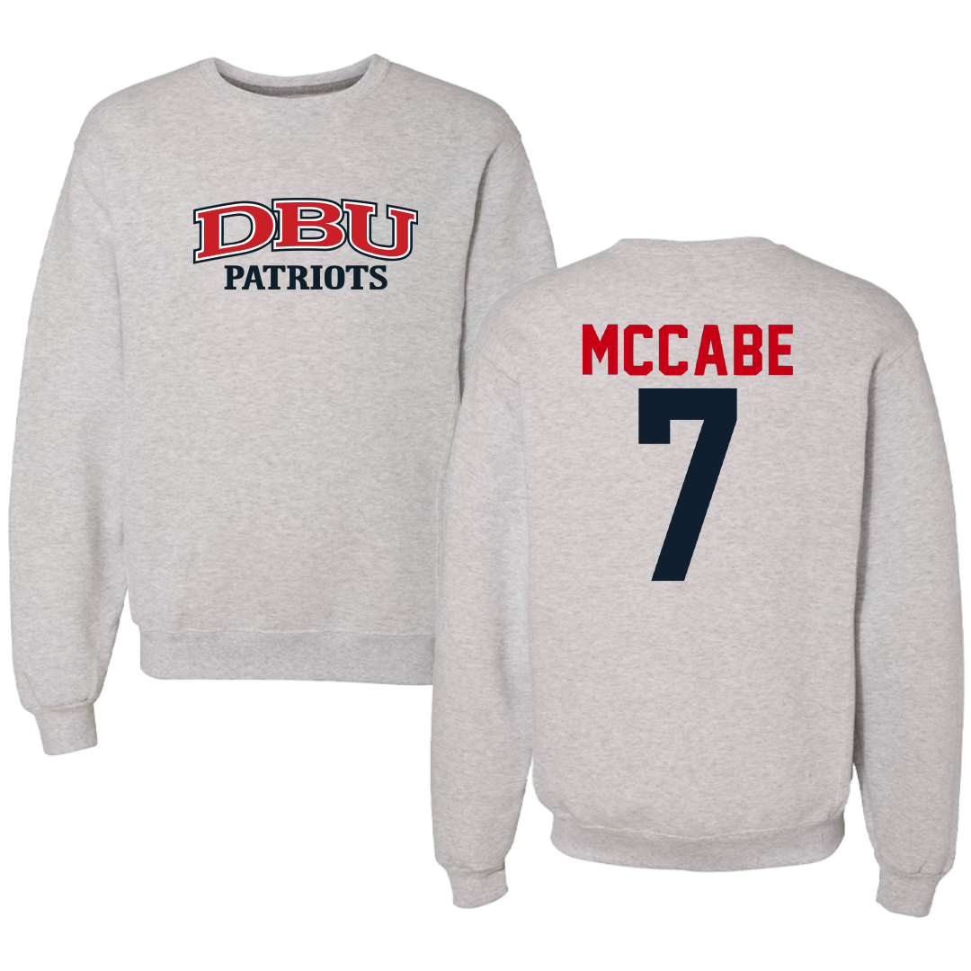 Dallas Baptist University Basketball Gray Crewneck - #7 Jackson McCabe