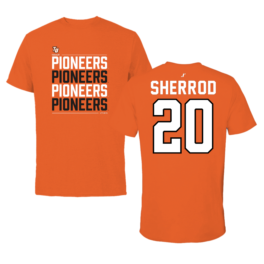 Tusculum University Lacrosse Orange General Tee - #20 Mackenzie Sherrod