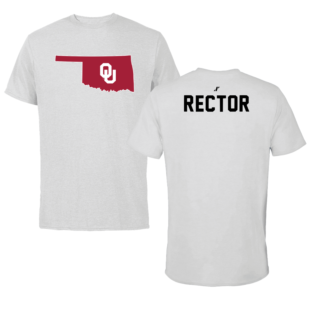University of Oklahoma Rowing Light Gray State Performance Tee - Lily Rector