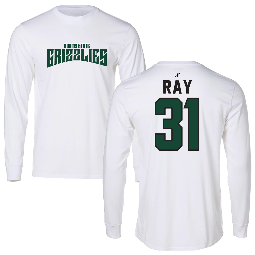 Adams State University Football White Classic Performance Long Sleeve - #31 Zach Ray